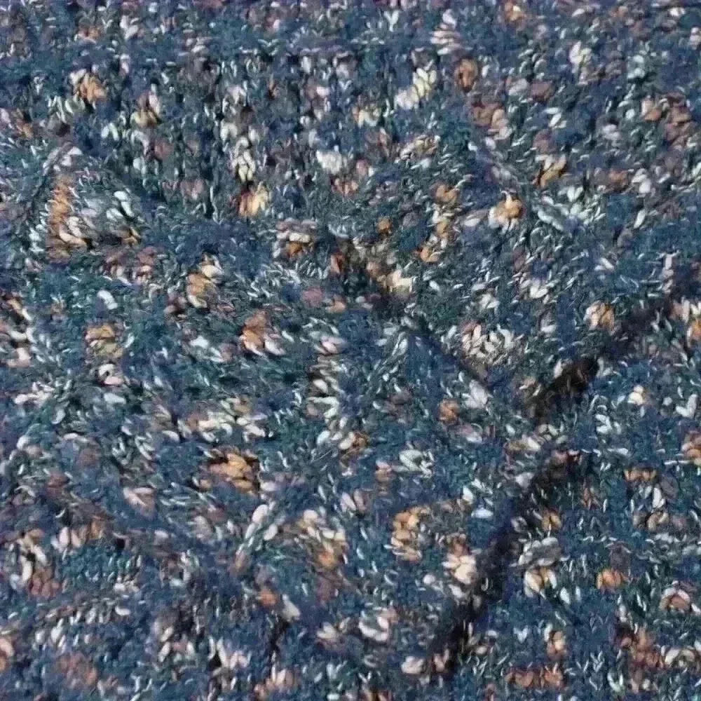 HINGE Knit Crochet Bohochic Teal Peplum Wool Mohair Sweater Women Small - Picture 4 of 9